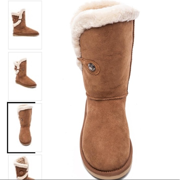 Australia Luxe Collective Nordic Shearling Short Boot Chestnut 7 7.5 38 - Picture 2 of 15